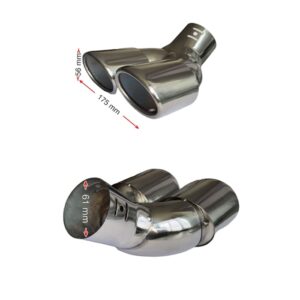 Nastavak auspuha dupli povijeni - elipsasti